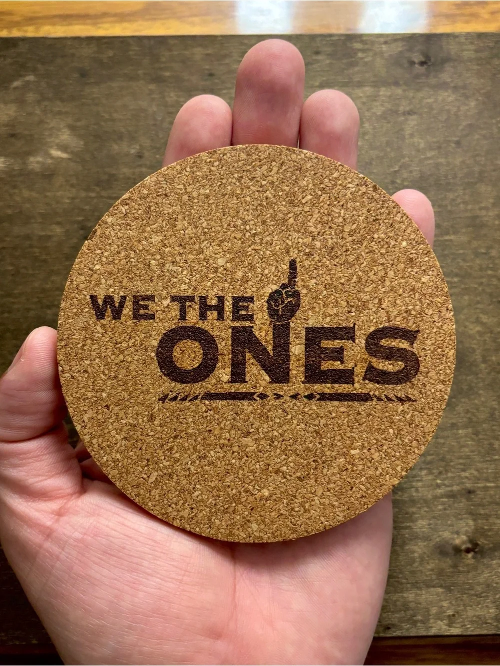 WWE We The Ones Laser Engraved Cork Coaster